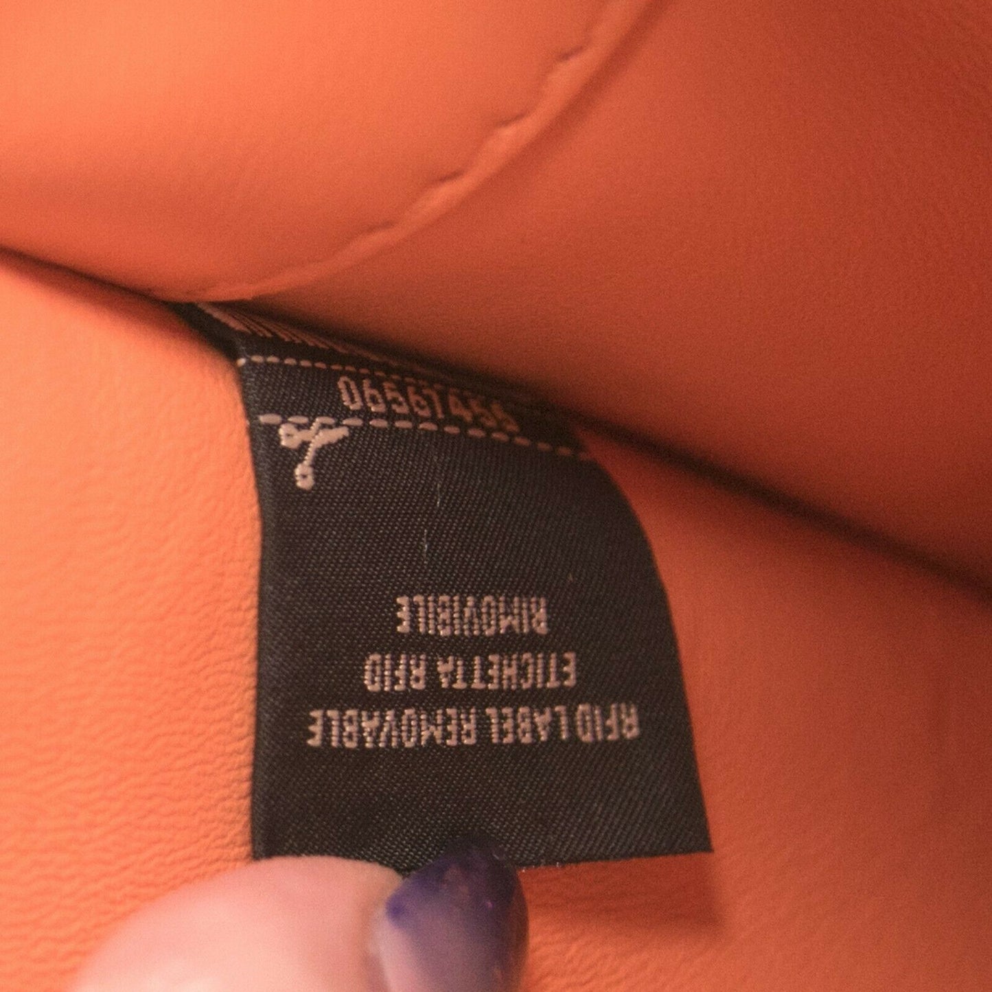 Fendi Peekaboo Pocket Large Coral Leather Flat Wallet Pouch NWT