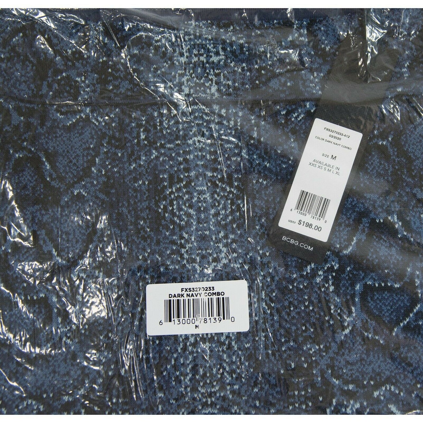 BCBGMaxAzria Blue Python Bandage Power Pencil Skirt M NWT