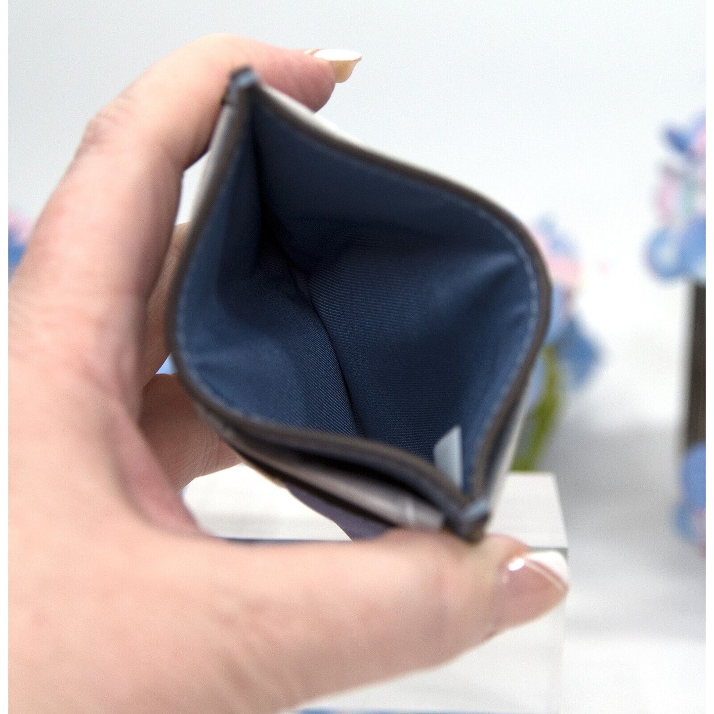 Tory Burch Leather Kira Patchwork Quilted Logo Card Case Mini Wallet NWT