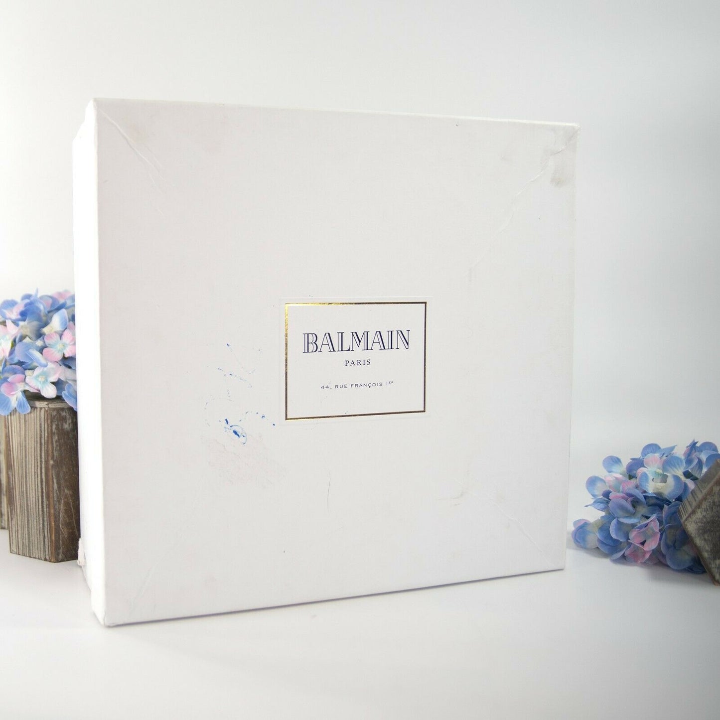 Balmain Black White Floral Tooled Leather Lace Up Bootie Boots Size 37 NIB