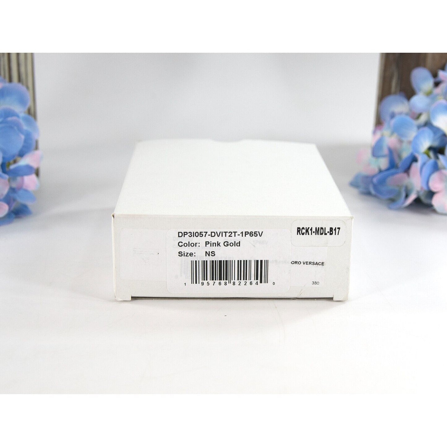 Versace Medusa Head Pink Gold Leather Card Case Holder NWT