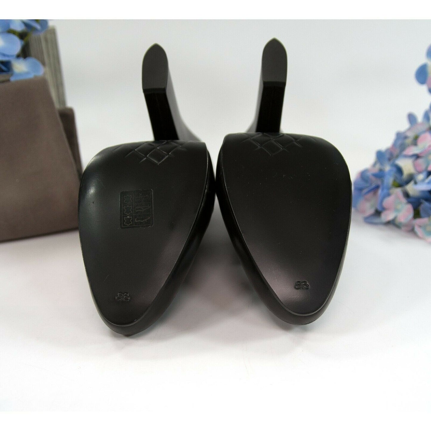 Bottega Veneta Black Leather Woven Bootie High Heels Size 39 NIB