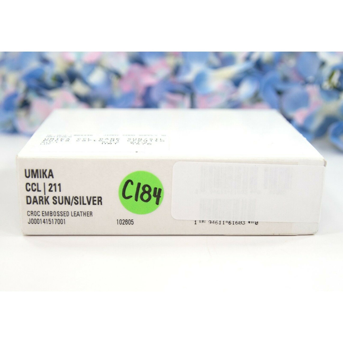 Jimmy Choo Umika Dark Sun Yellow Croc Leather Card Case Holder Wallet NWT