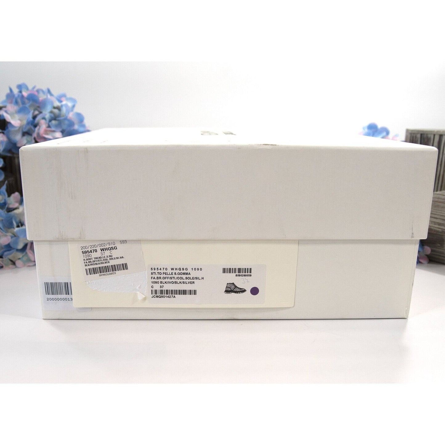 Alexander McQueen Tread Slick Studded Black Leather Lug Sole Boots 37 NIB