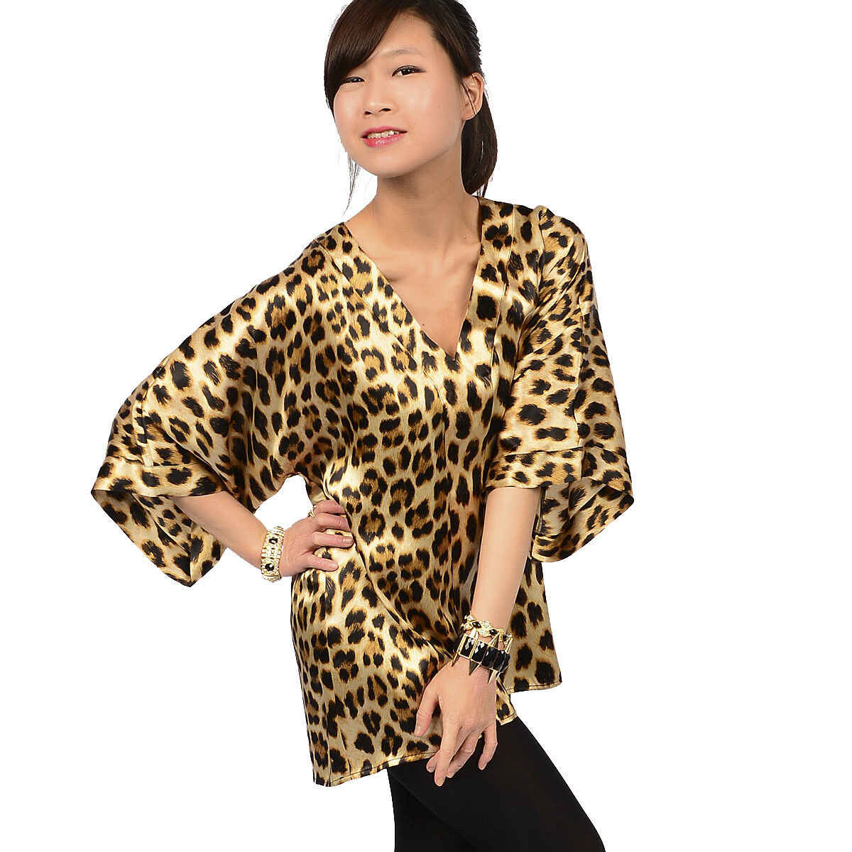 Amrita Singh Gold Black Resin Spike Wisteria Stretch Bracelet BRC 5125 NWT