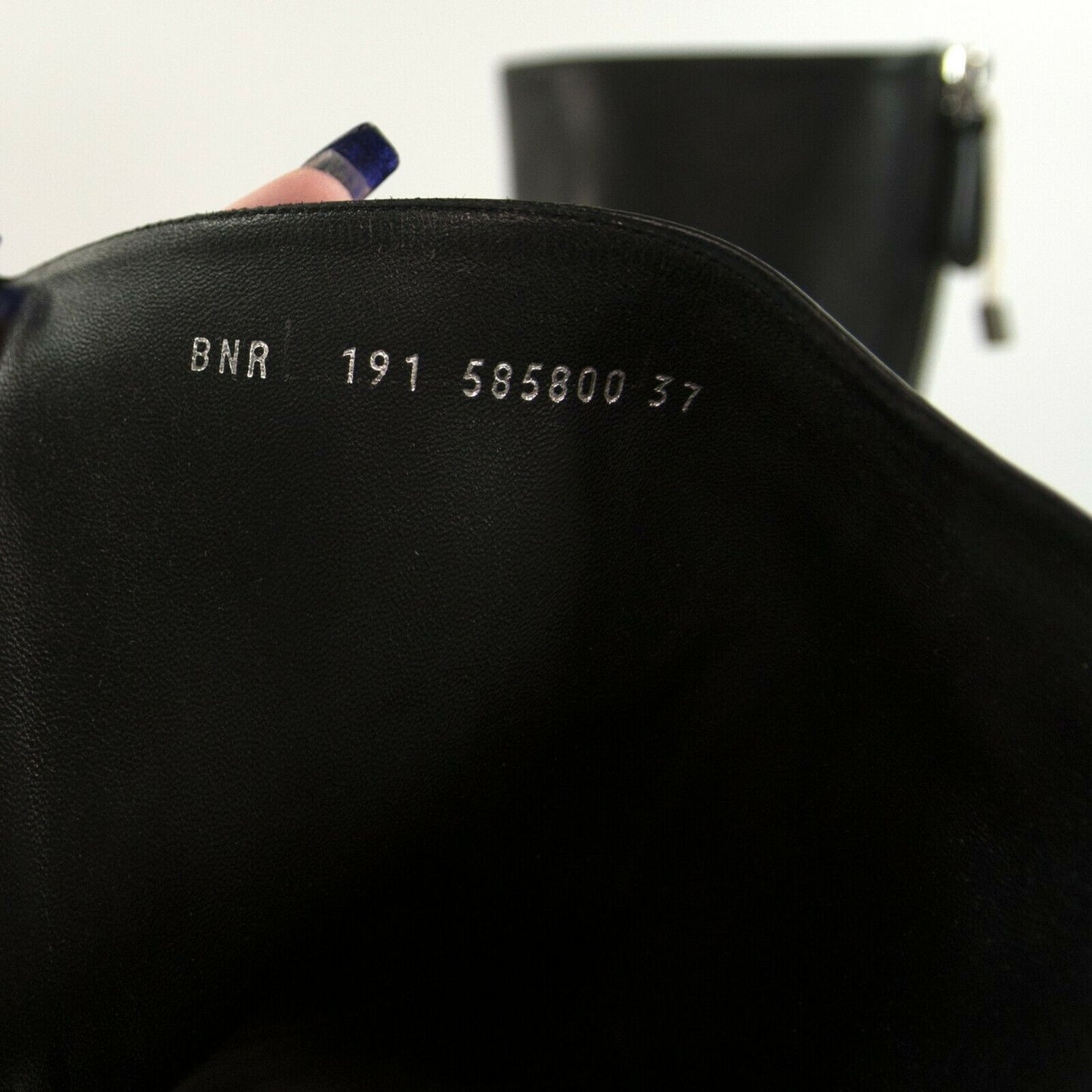 Alexander McQueen Black Leather 105MM Lux Duchess Bootie Boots Size 37