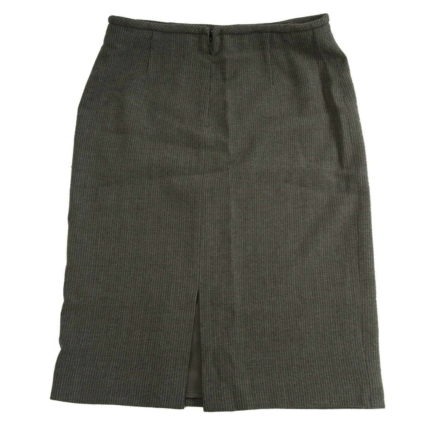 Armani Collezione Charcoal Pinstripe Lined Wool Straight Skirt 2 NWT $345