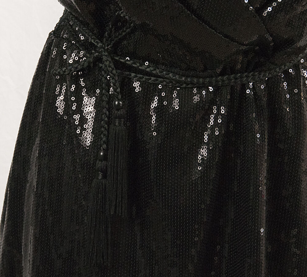 White House Black Market Sequin Belted Lined Shift A Line Dress $128 Sz 4 NWT