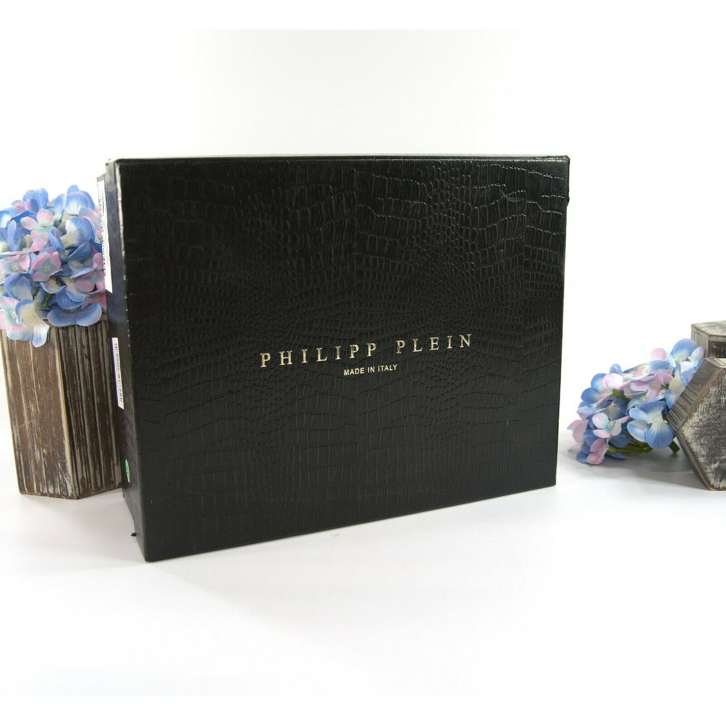 Philipp Plein Limited Edition Grey Reptilia Croc Leather Bootie Heels 39.5 NIB