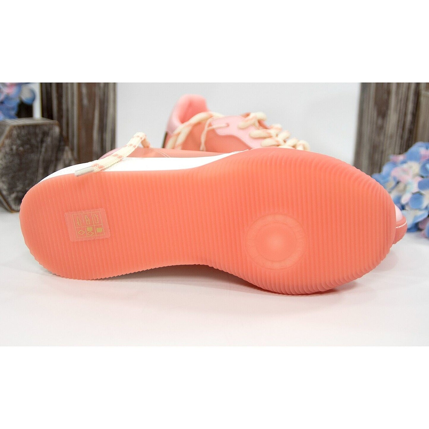 Stella McCarney Rose Pink Loop Oversize Vegan Leather Sneakers 38 NIB