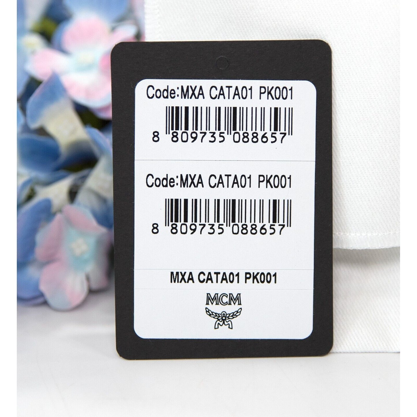 MCM Pink Vintage Jacquard Monogram Visetos Leather Card Case Holder NWT