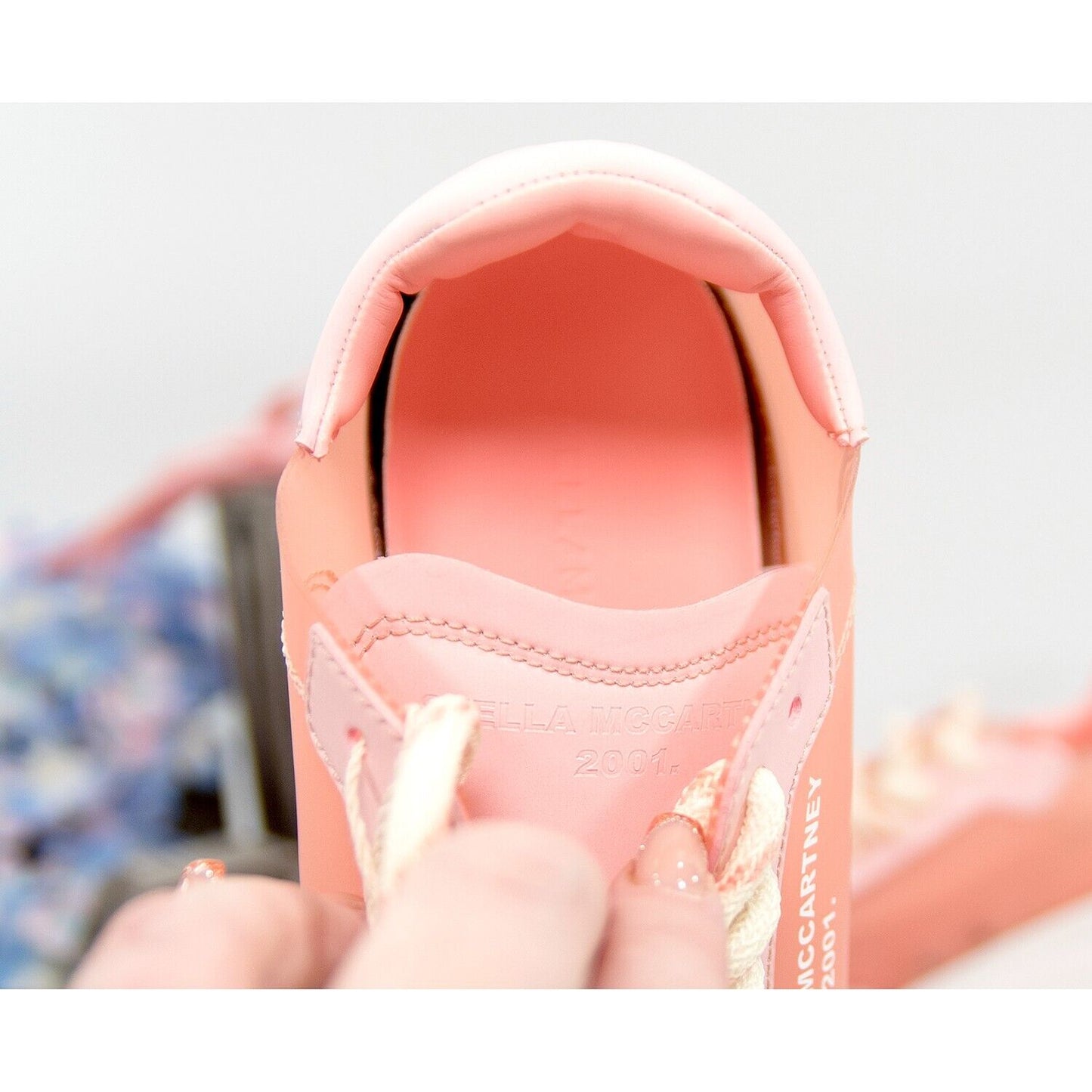 Stella McCarney Rose Pink Loop Oversize Vegan Leather Sneakers 39 NIB