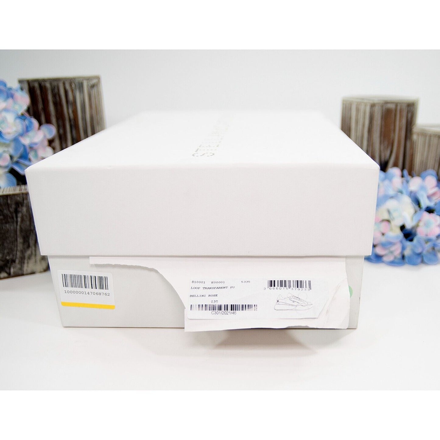 Stella McCarney Rose Pink Loop Oversize Vegan Leather Sneakers 38 NIB