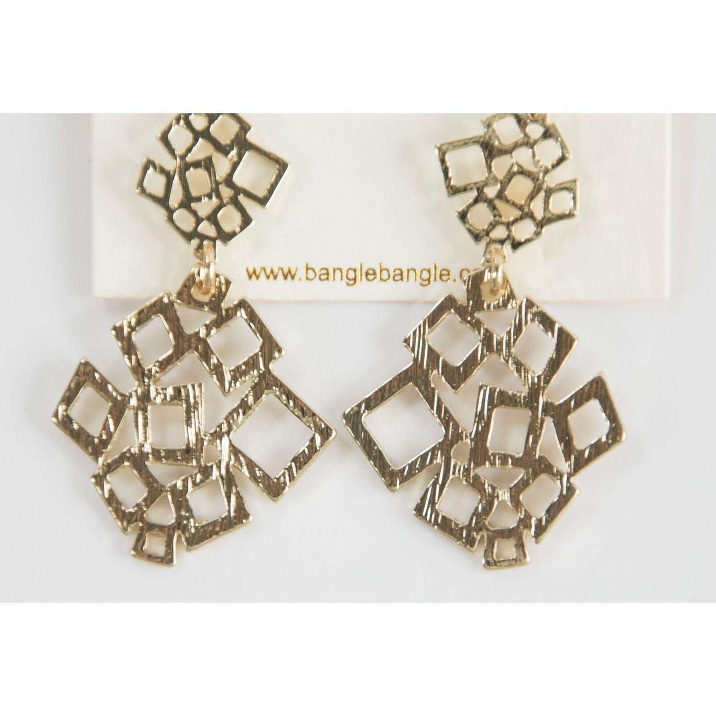 Amrita Singh Gold Gramercy Geometric Drop Dangle Earrings ERC 256 NWT