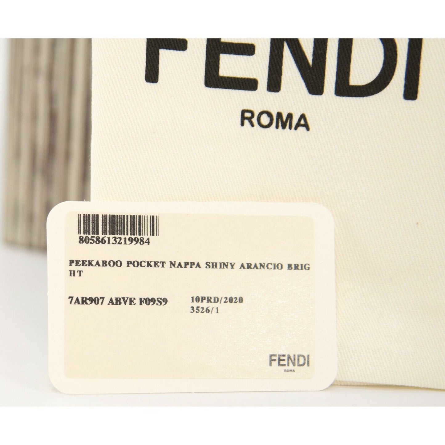 Fendi Peekaboo Pocket Large Coral Leather Flat Wallet Pouch NWT