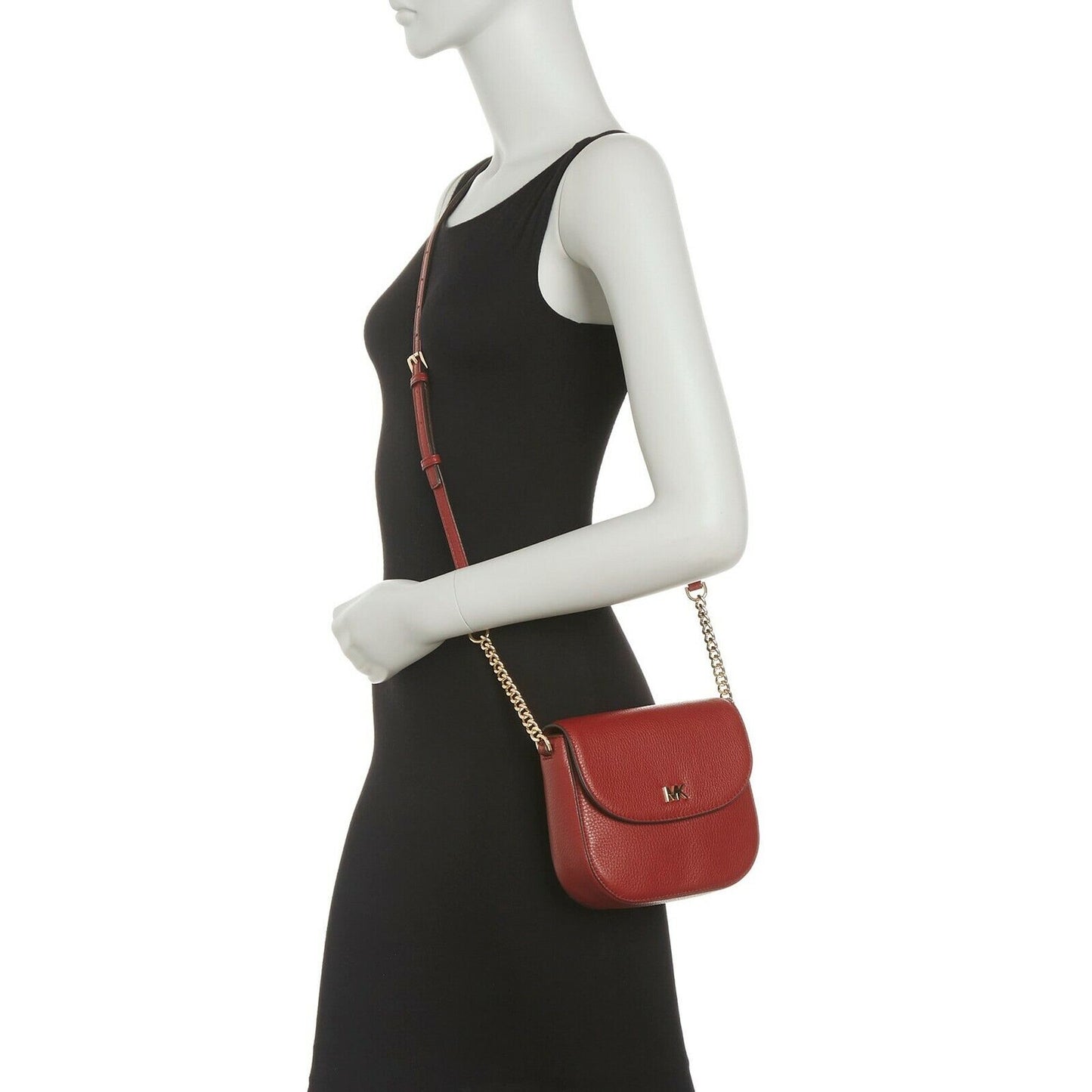 Michael Kors Brandy Leather Mott Large Dome Crossbody Bag NWT