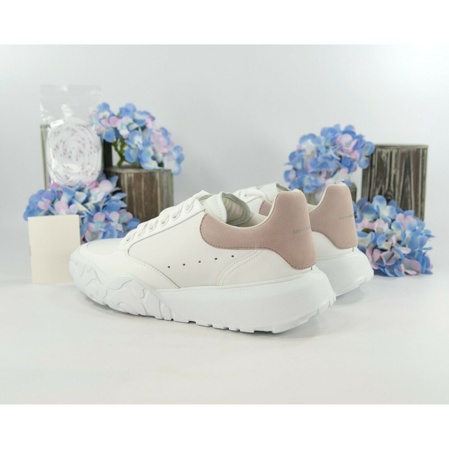 Alexander McQueen Oversized Patchouli Suede Lambskin Leather Sneakers 39 NIB