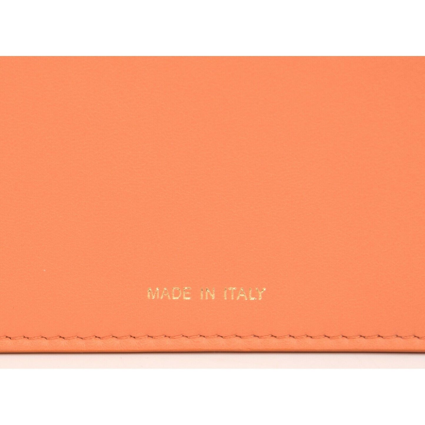 Fendi Peekaboo Pocket Large Coral Leather Flat Wallet Pouch NWT