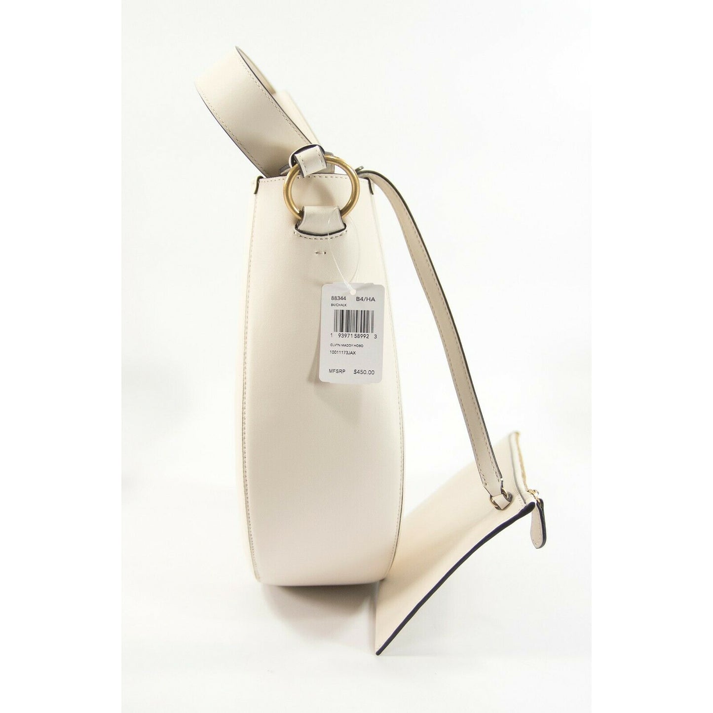 Coach Chalk Leather Maddy Glovetanned Leather Hobo Shoulder Bag 88344 $450 NWT