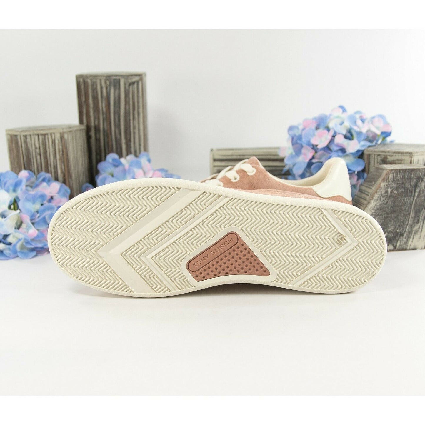 Tory Burch Howell Court Malva Pink Suede Trainer Sneaker Athletic Shoe Sz 9 NIB