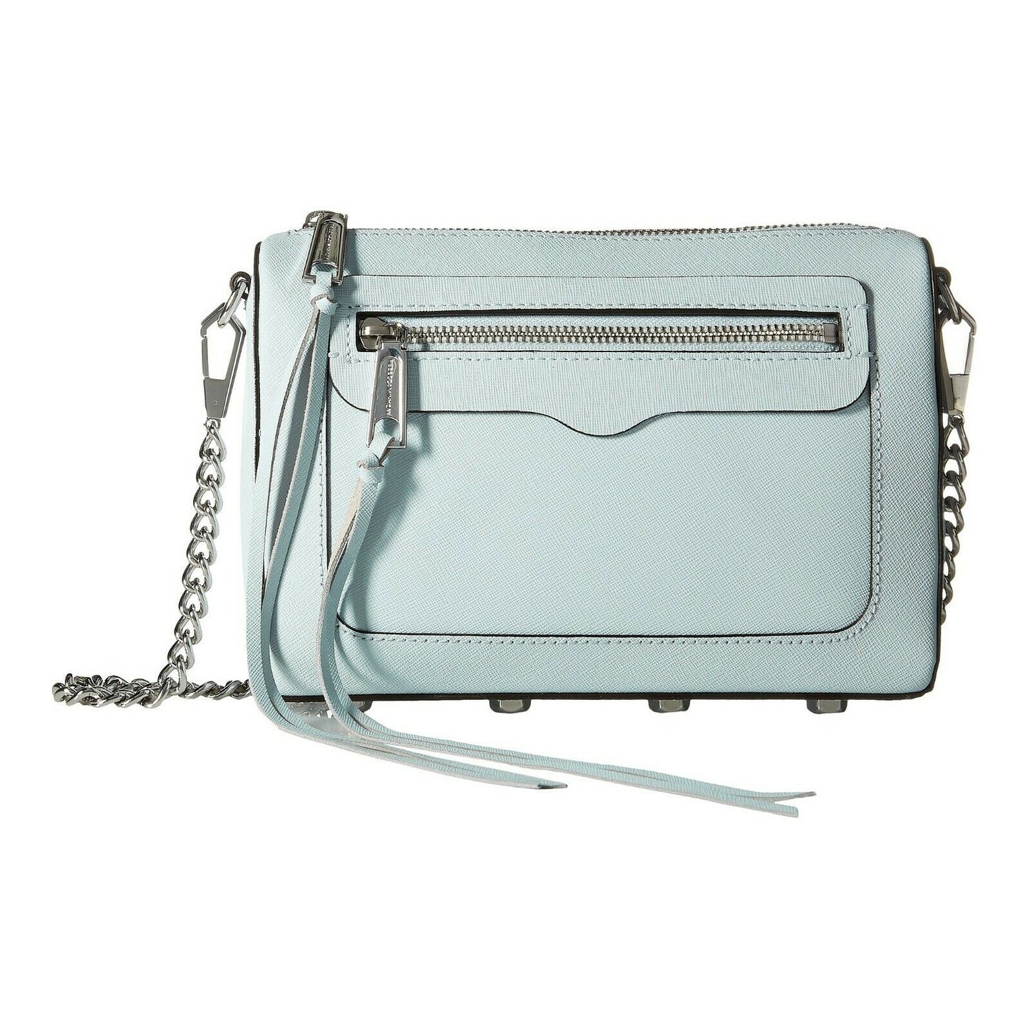 Rebecca Minkoff Avery Blue Saffiano Leather Crossbody Convertible Clutch Bag
