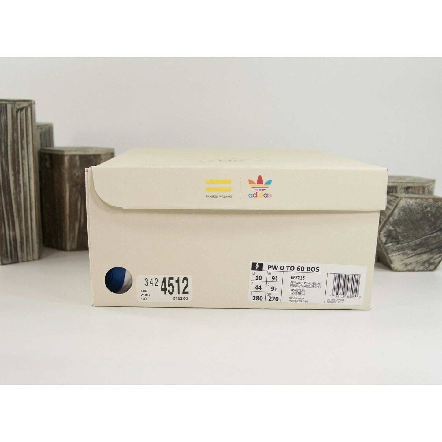 Adidas X Pharrell Williams Blue White Crazy BYW HU Basketball Shoes Mens 10 NIB