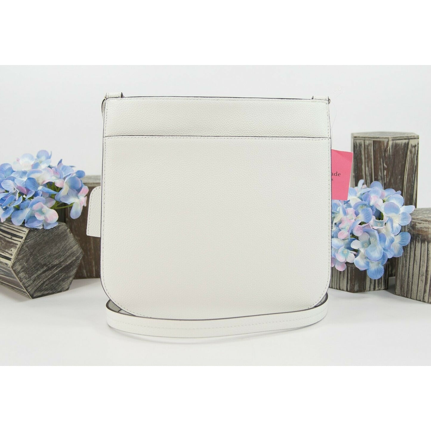 Kate Spade Optic White Navy Margaux Large Jewel Messenger Crossbody Bag NWT