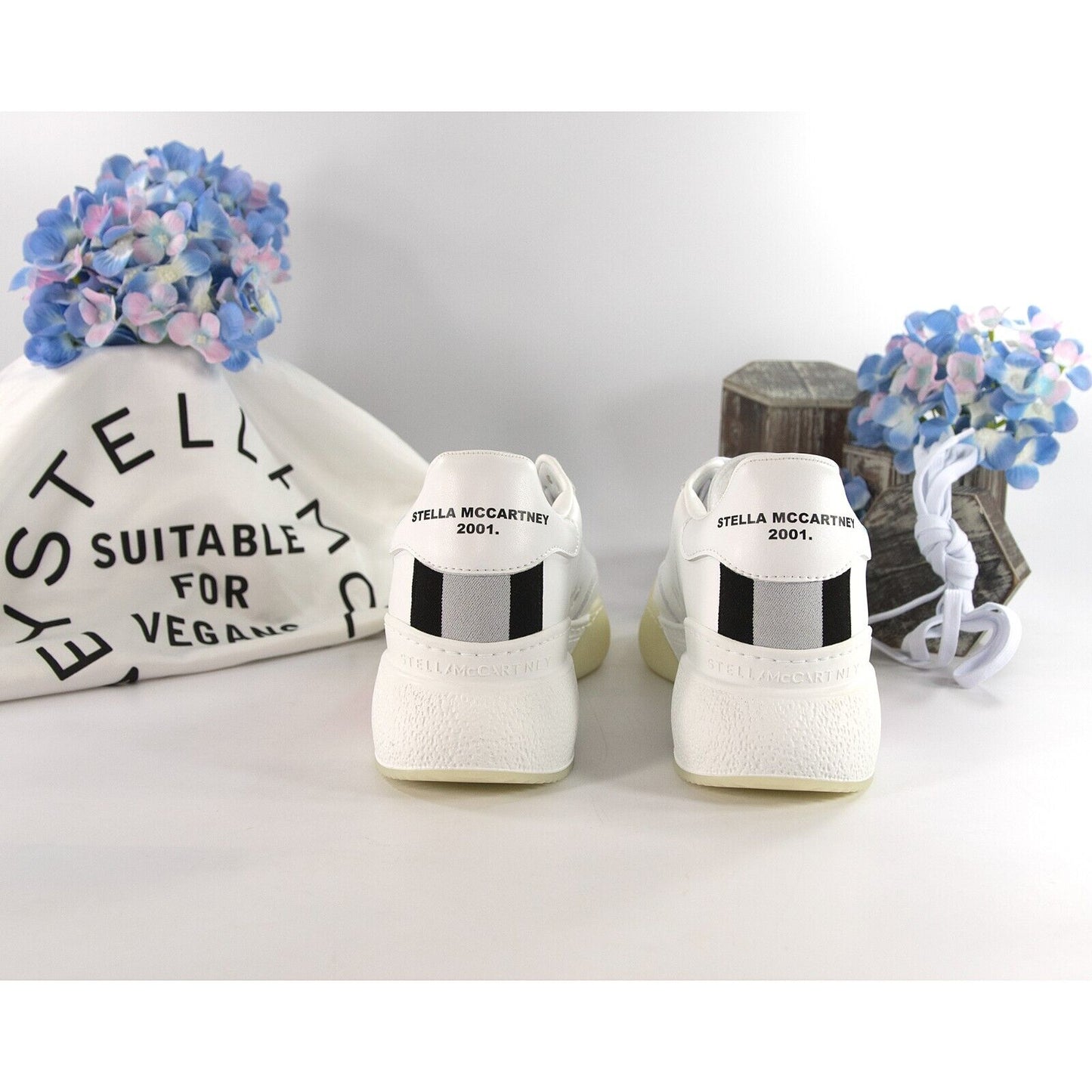 Stella McCarney Tiger Loop Oversize Vegan Alter Leather Sneakers 37 NIB