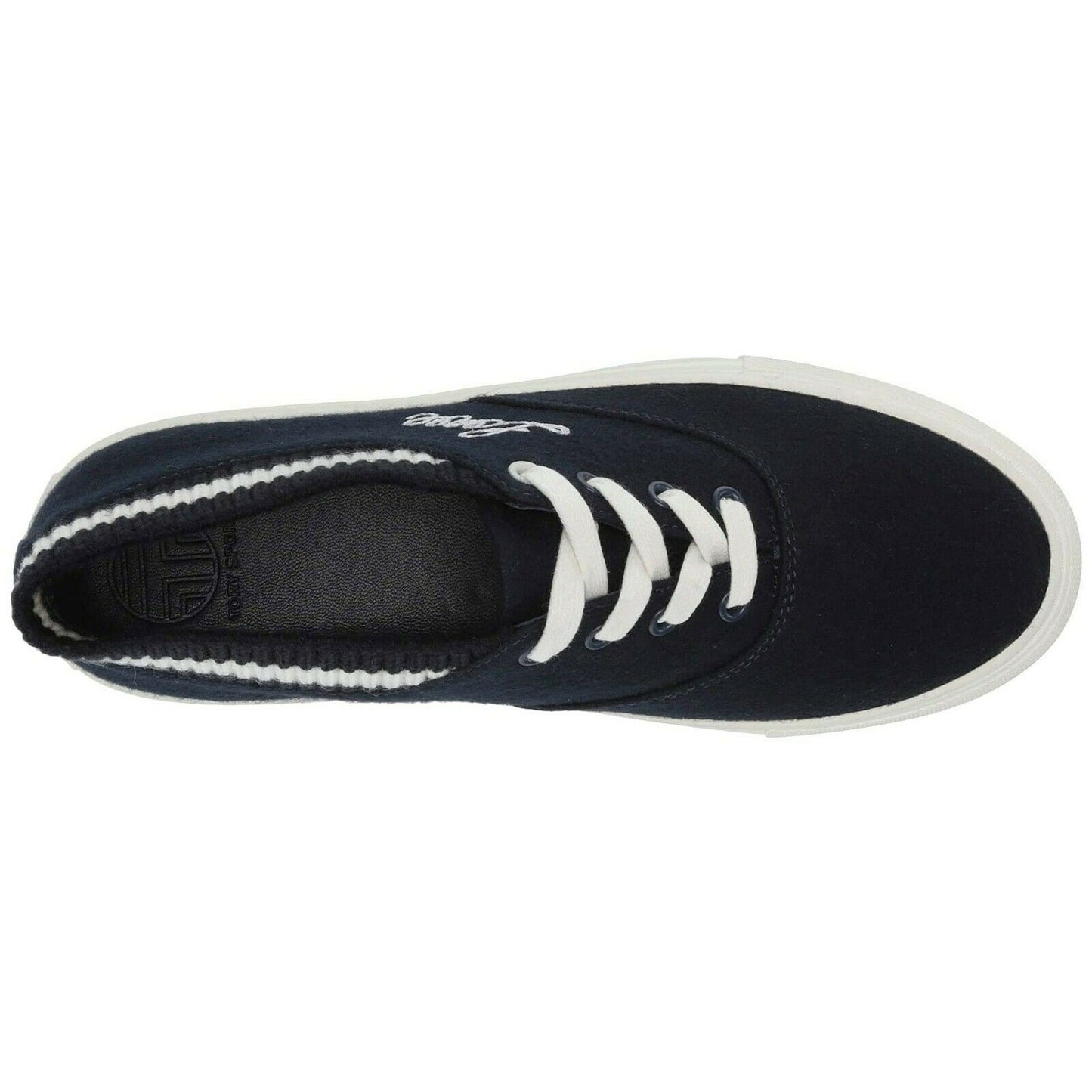 Tory Burch Bright Navy Snow White Love All Hi-Top Trainer Sneaker 8 NIB