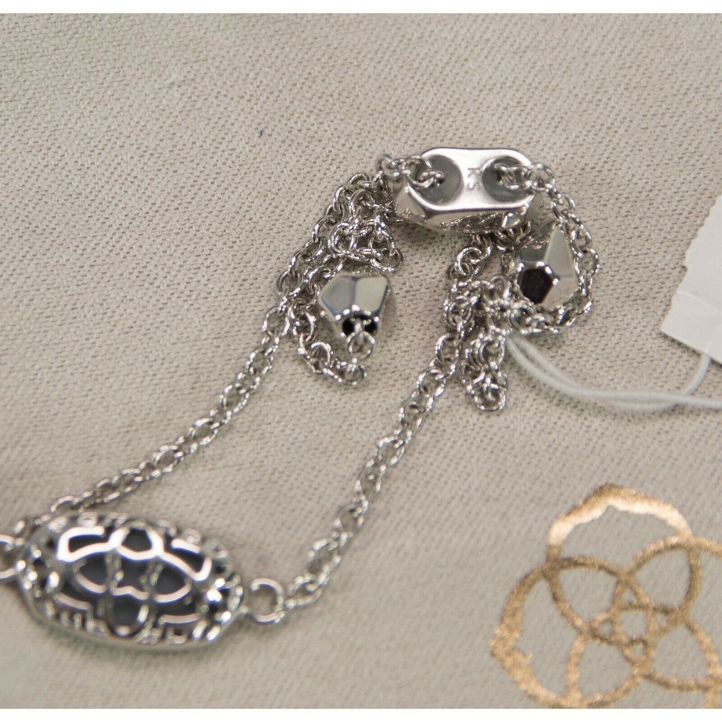 Kendra Scott Elaina Rainbow Multi Drusy Rhodium Chain Bracelet NWT