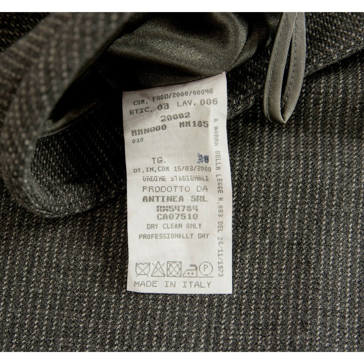 Armani Collezione Charcoal Pinstripe Lined Wool Straight Skirt 2 NWT $345