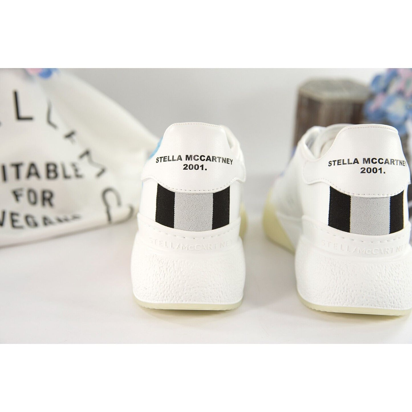 Stella McCarney Tiger Loop Oversize Vegan Alter Leather Sneakers 37 NIB