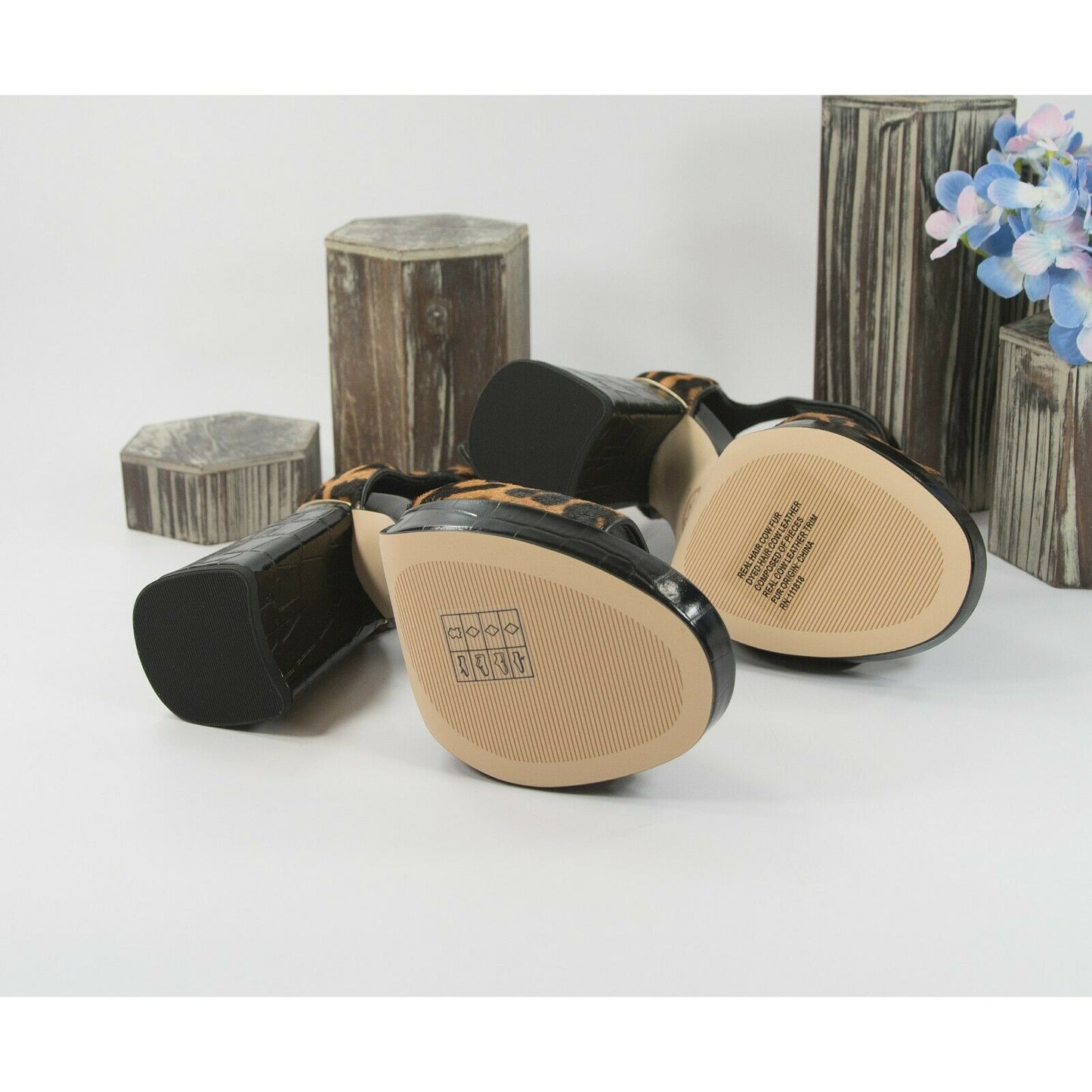 Michael Kors Amal Butterscotch Calf Hair Leather Platform Pumps 9 NIB