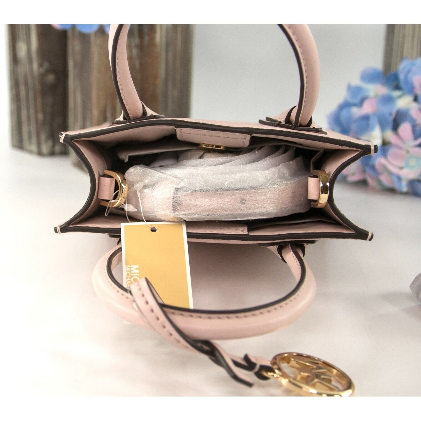 Michael Kors Powder Pink Leather Mercer XS Extra Small Convertible Crossbody NWT