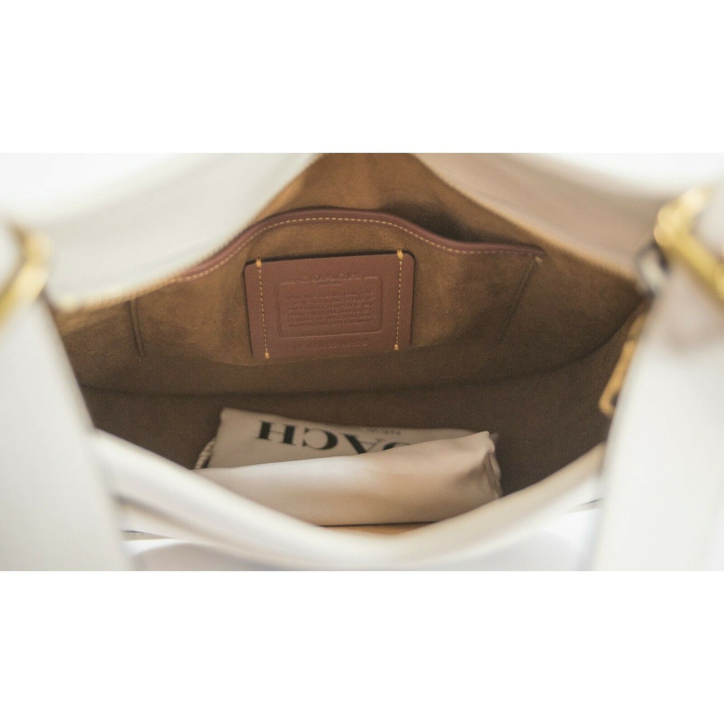 Coach Chalk Leather Emery Varsity Stripe Crossbody Shoulder Bag NWT