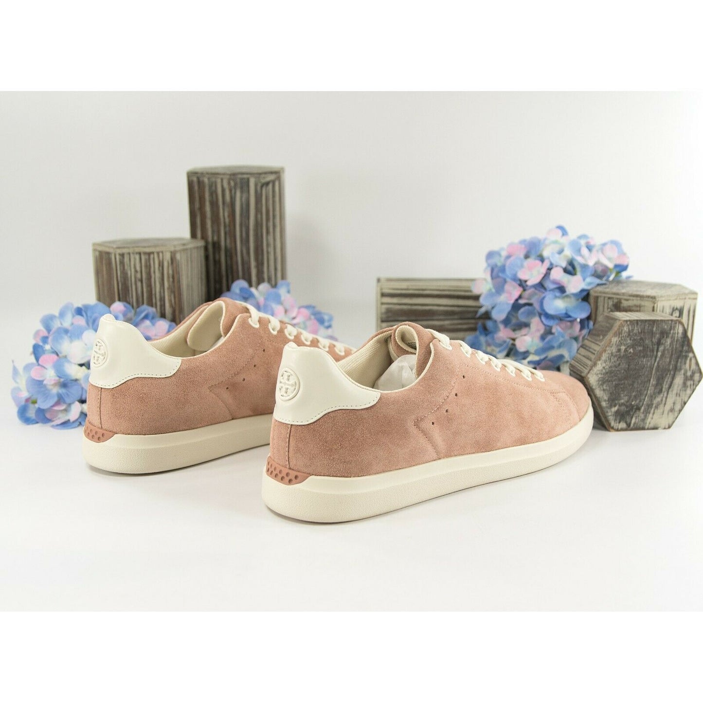 Tory Burch Howell Court Malva Pink Suede Trainer Sneaker Athletic Shoe Sz 9 NIB