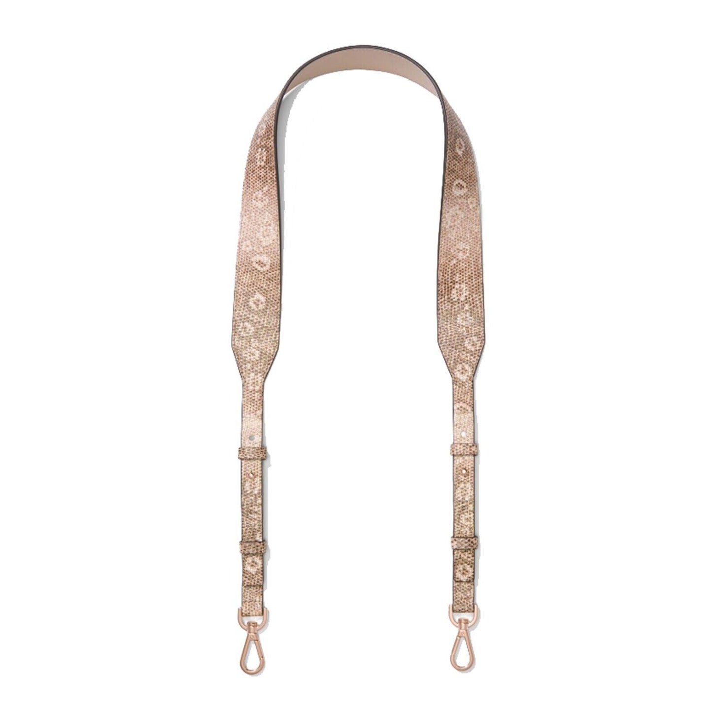 Michael Kors Oyster Lizard Embossed Leather Rose Gold Handbag Guitar Strap NWT