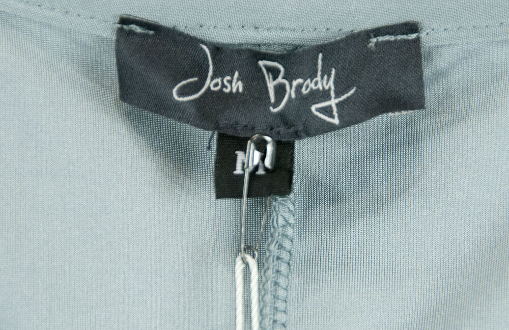 Josh Brody Mint Blue Silky Sexy Twist Bodycon Knit Stretch Dress $238 Size M NWT