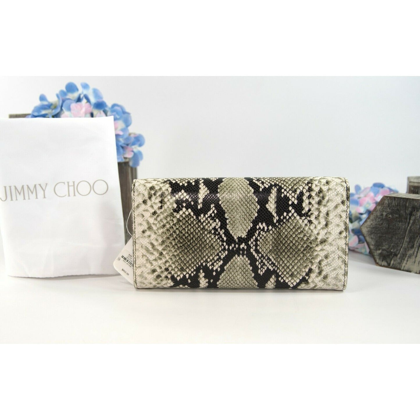 Jimmy Choo Roccia Snake Leather Elish Shoulder Clutch Bag