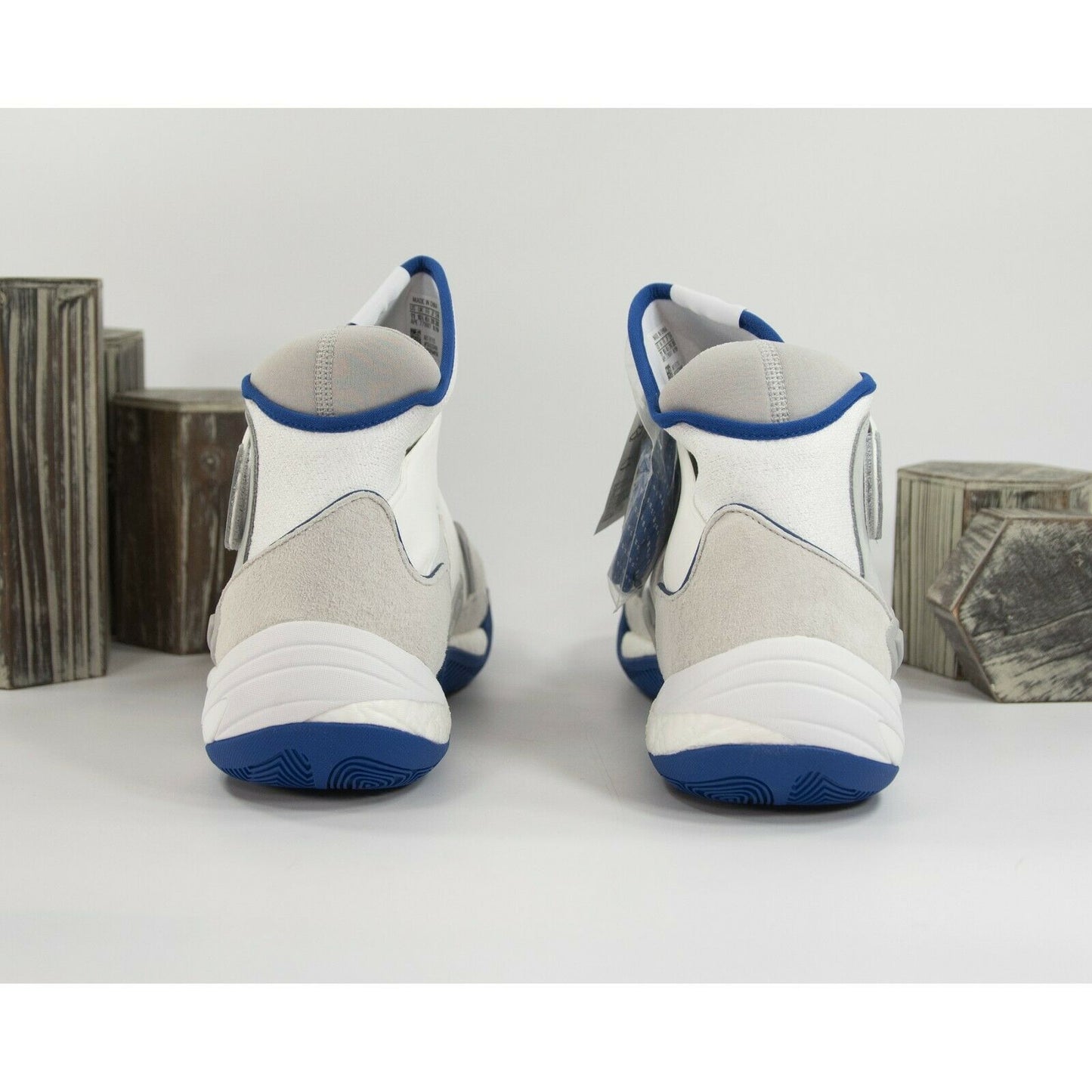 Adidas X Pharrell Williams Blue White Crazy BYW HU Basketball Shoes Mens 10 NIB