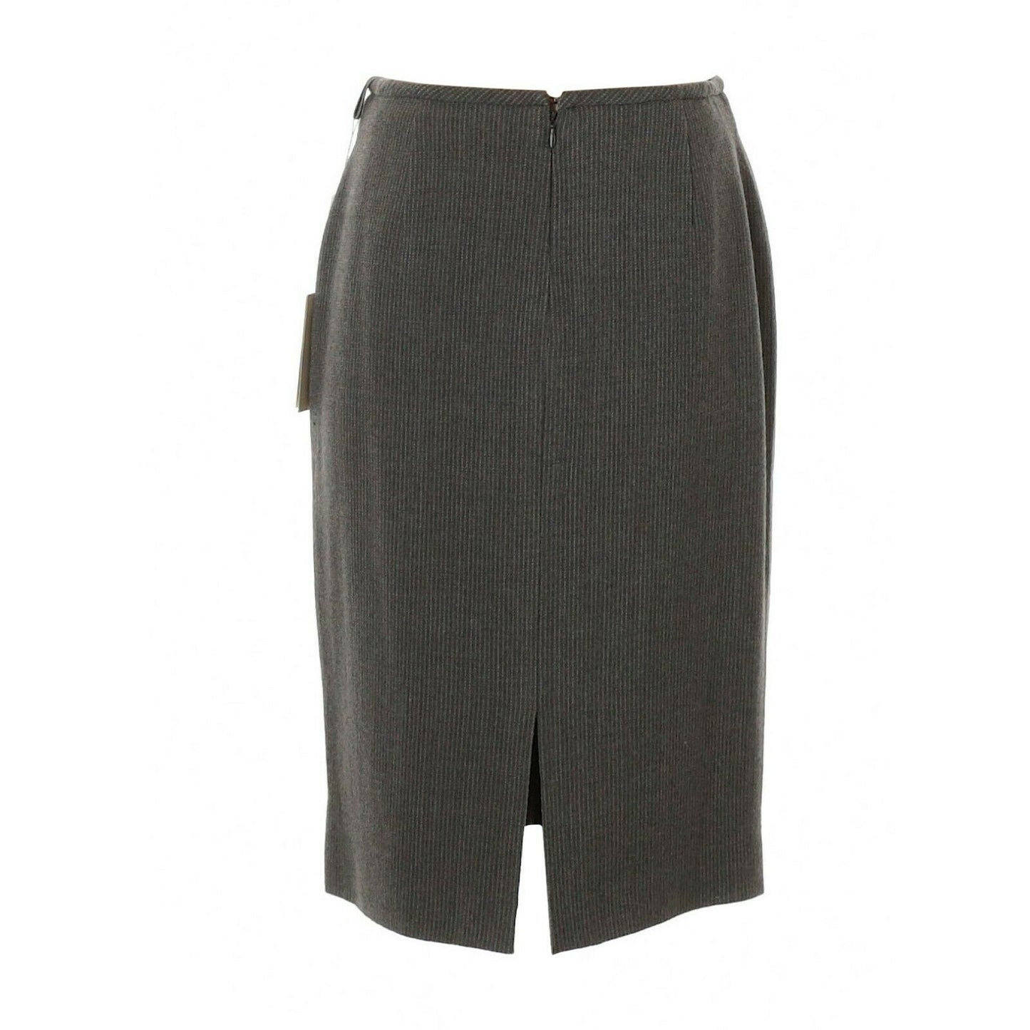 Armani Collezione Charcoal Pinstripe Lined Wool Straight Skirt 2 NWT $345