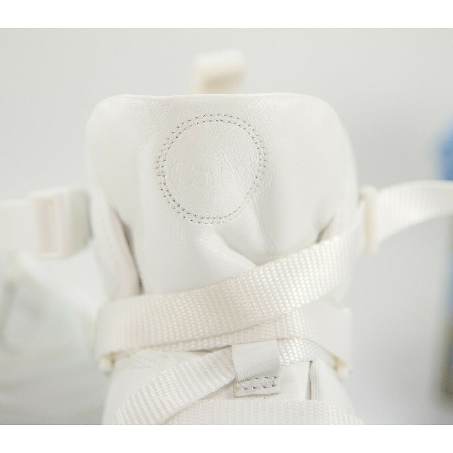 Chloe White Lambskin Leather Sonnie Western High Top Sneakers 36 NIB