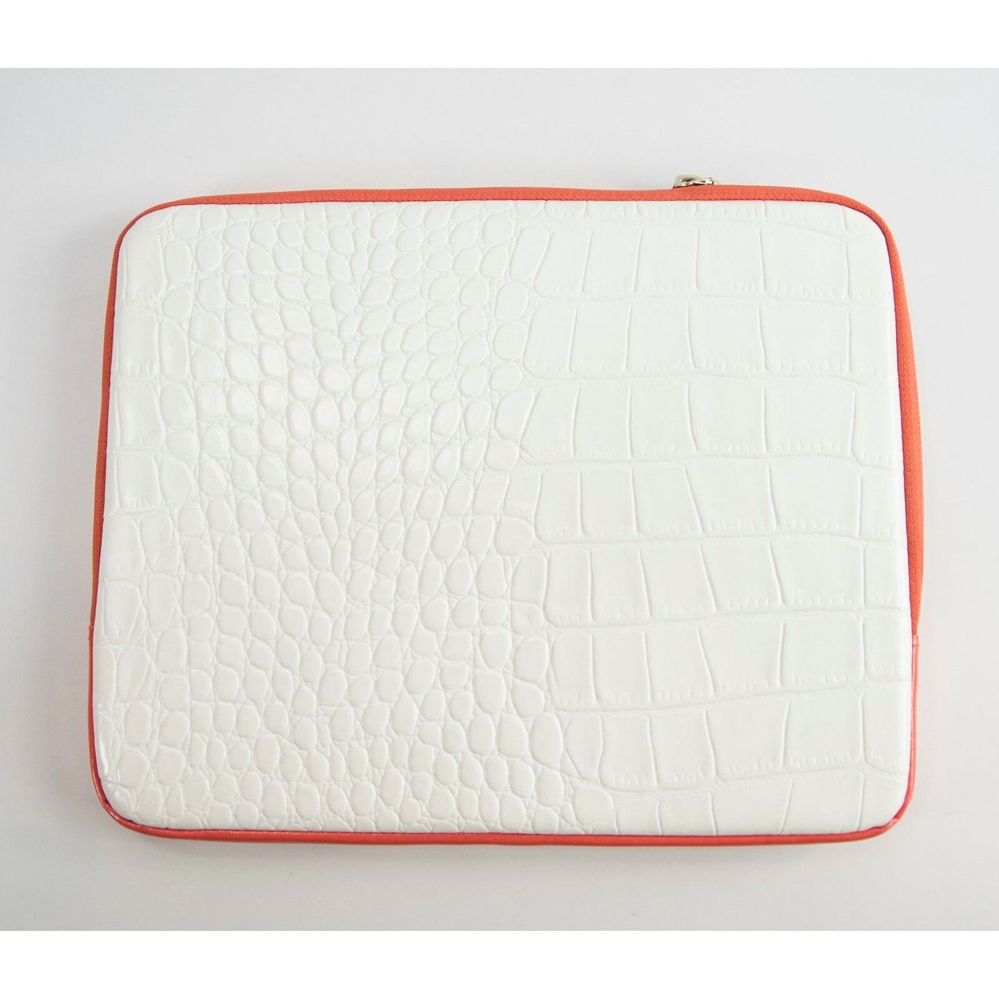 Juicy Couture White Croc Faux Leather Zip Around Tablet iPad Case Sleeve