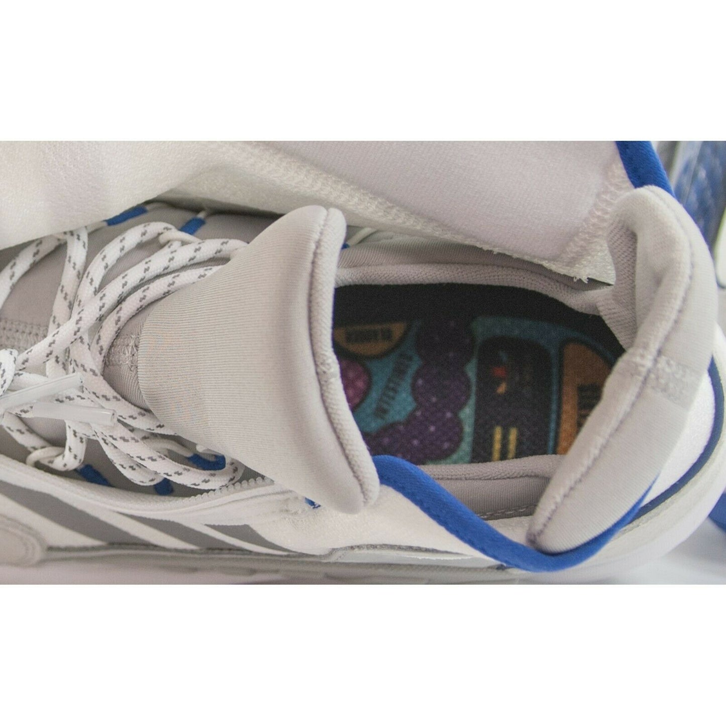 Adidas X Pharrell Williams Blue White Crazy BYW HU Basketball Shoes Mens 10 NIB