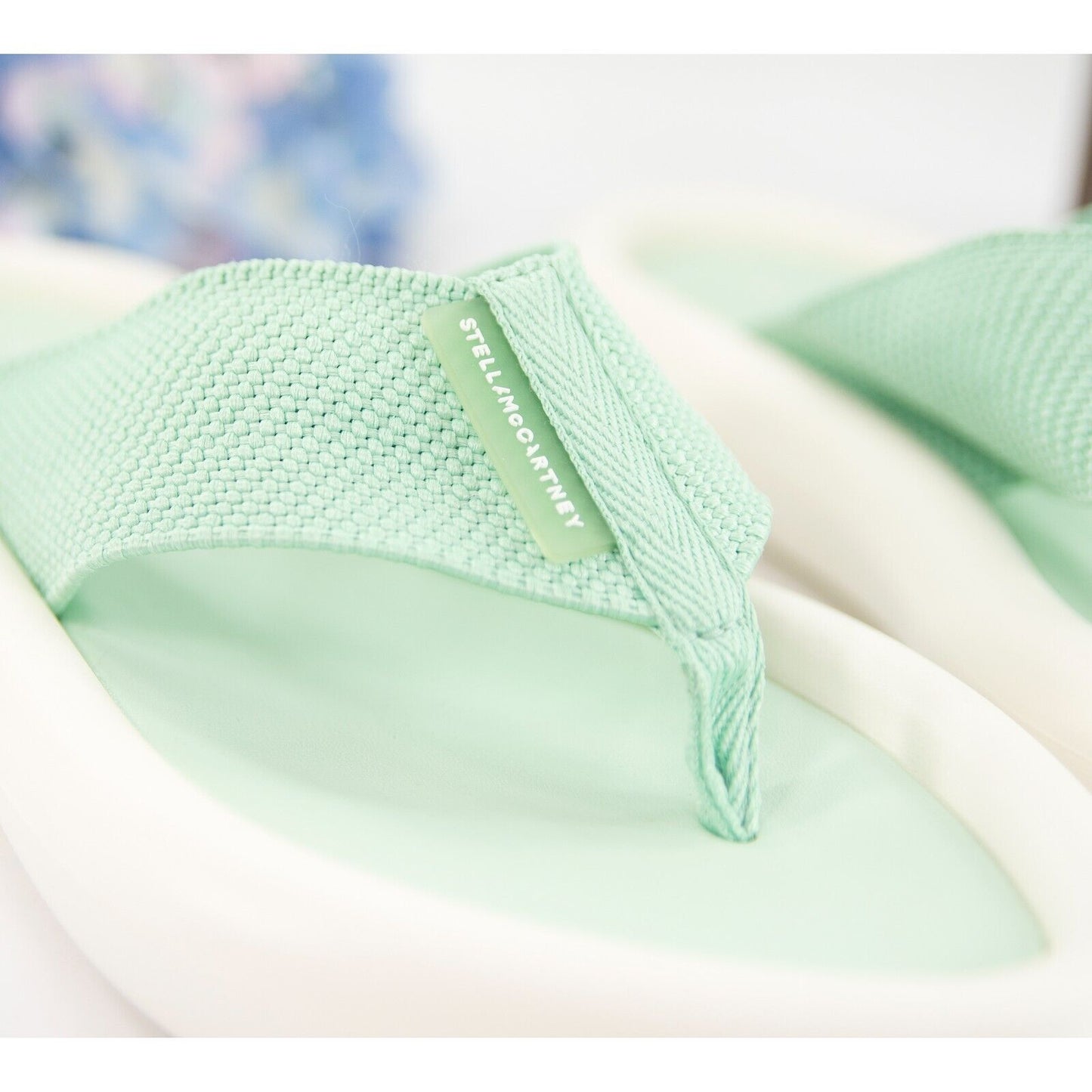 Stella McCartney Herb Green Air Slide Flip Flop Sandals Size 37 NWOB