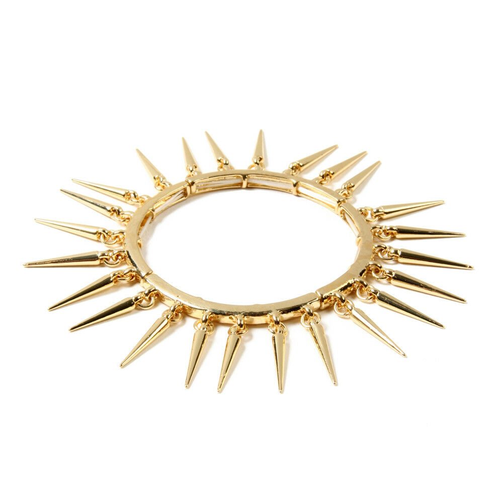 Amrita Singh Gold Spike Charm Stretch Bracelet BRC 1604 NWT