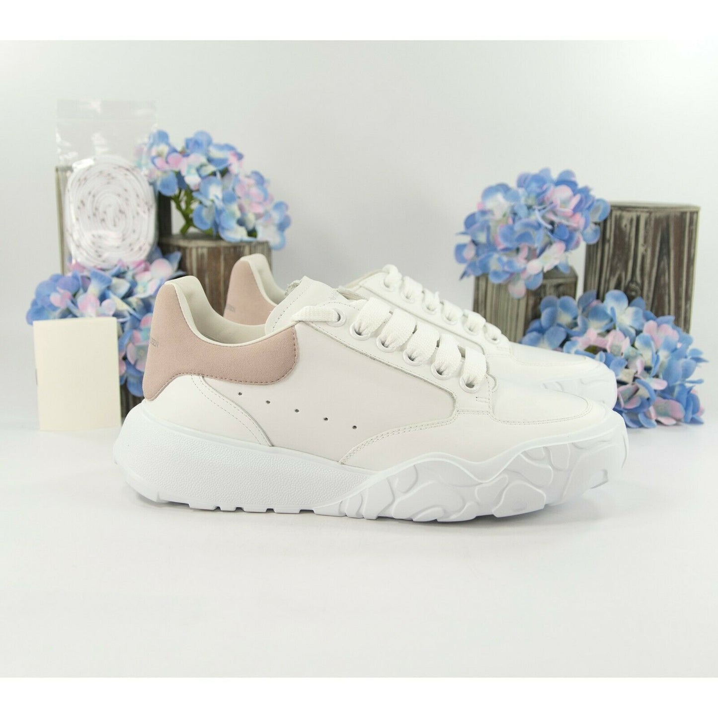 Alexander McQueen Oversized Patchouli Suede Lambskin Leather Sneakers 39 NIB