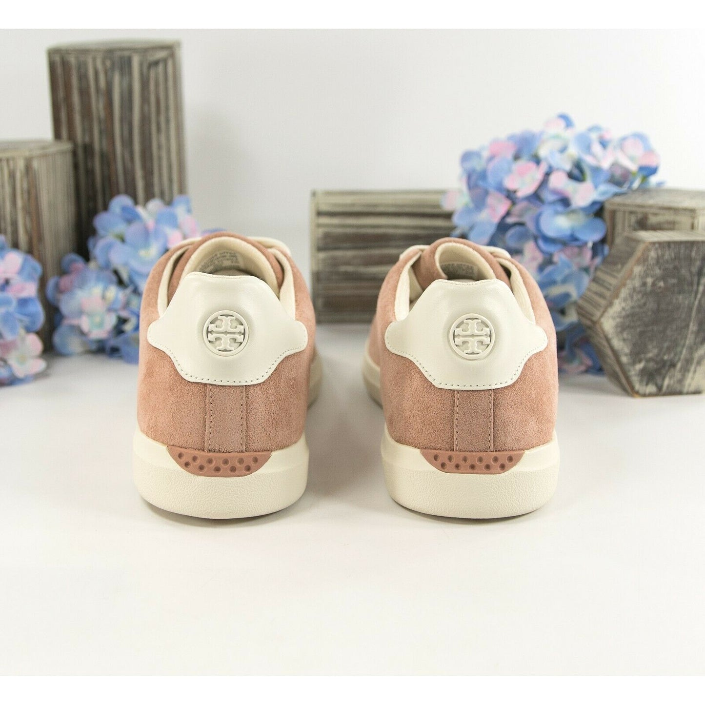 Tory Burch Howell Court Malva Pink Suede Trainer Sneaker Athletic Shoe Sz 9 NIB