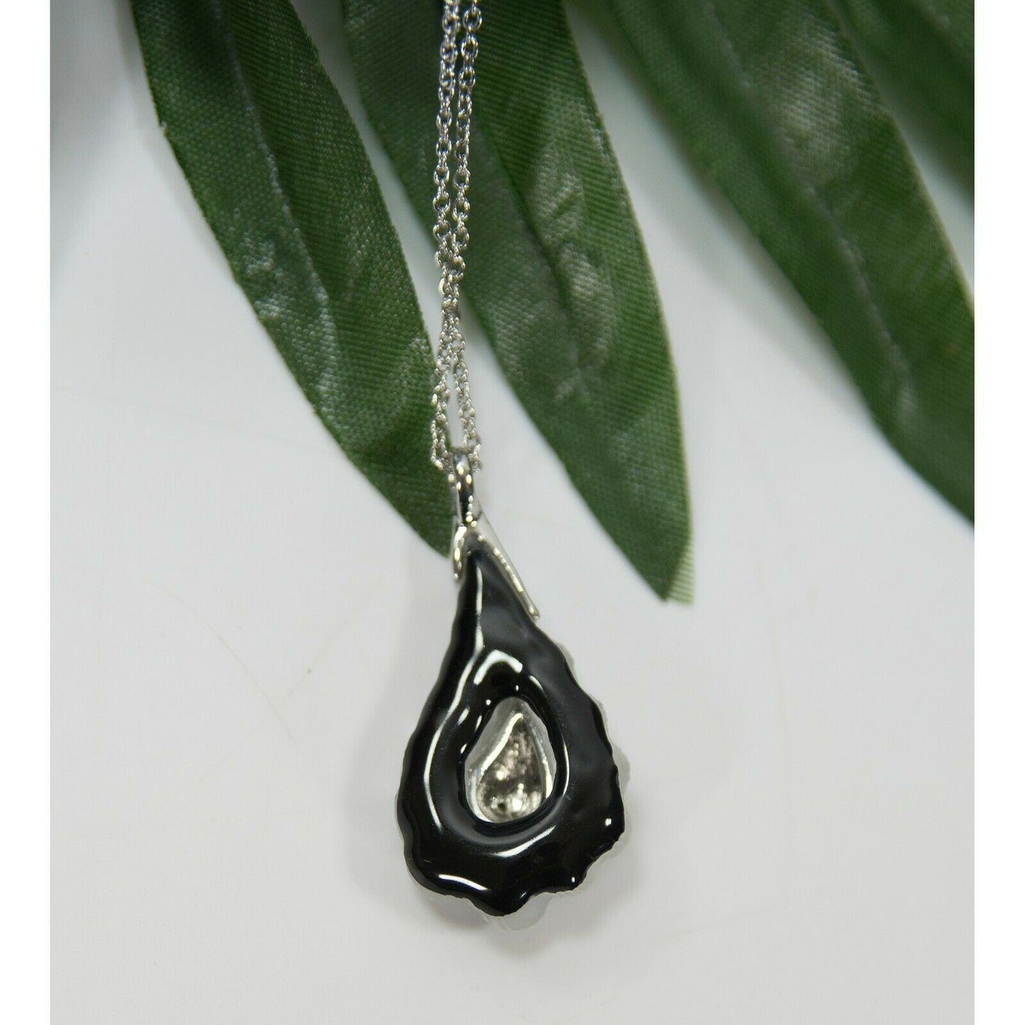 Alexis Bittar Crystal Lucite Paisley Petite Pendant Statement Necklace NWT