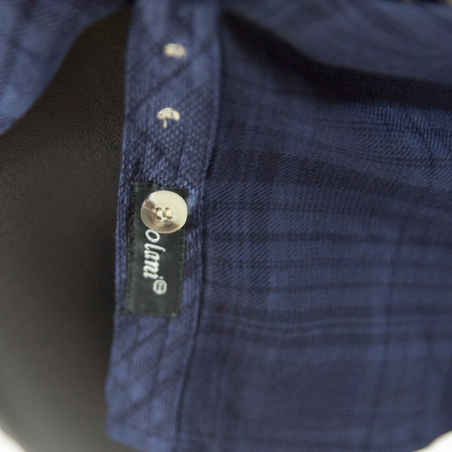 Tolani Emma Plaid Blue Viscose Dip Dye Button Down Blouse NWT $295